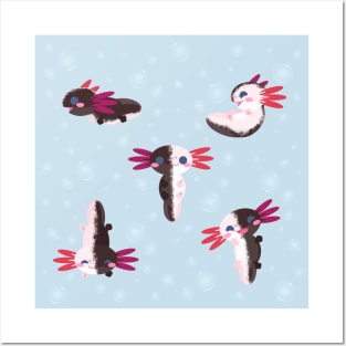 Cute Chimera Axolotls T-Shirt Posters and Art